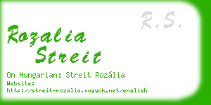 rozalia streit business card