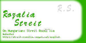 rozalia streit business card